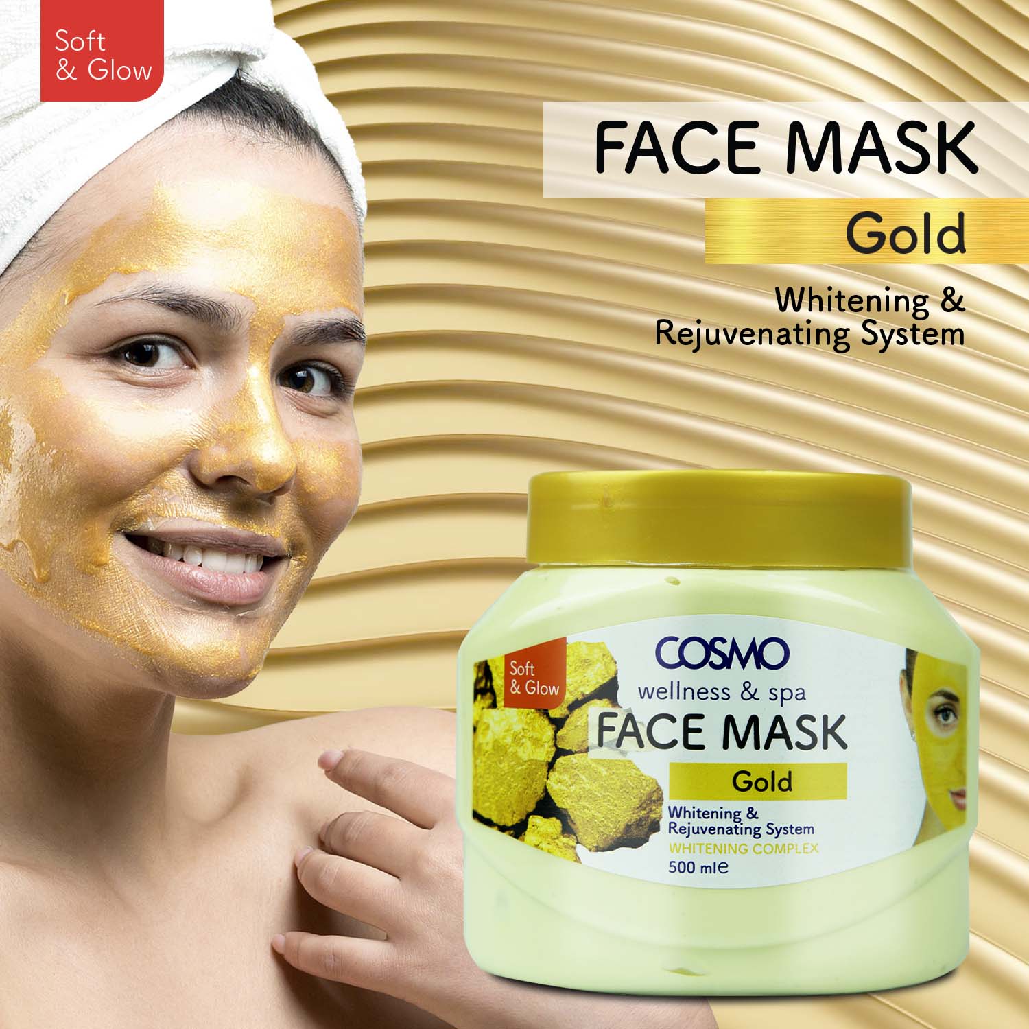 Face & Body Scrub Gold-Instant Glow 500ML