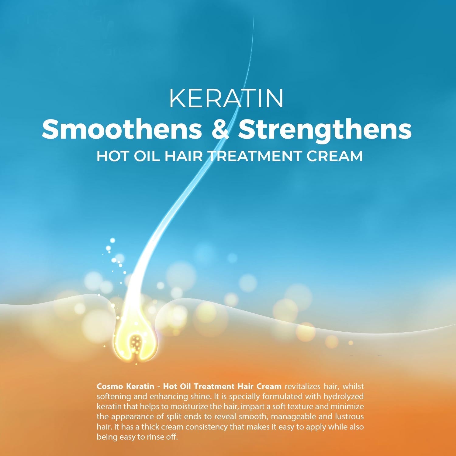Hot Oil Hair Treatment Cream Keratin Oil 1000ML image 2