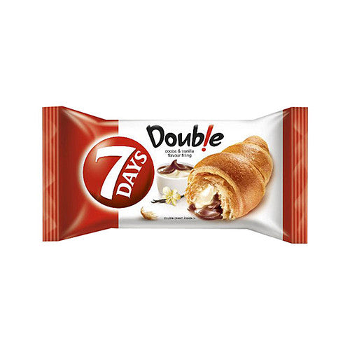 7 Days Double Max Croissant Cocoa Flavoured & Vanilla Flavour Fillings 80g