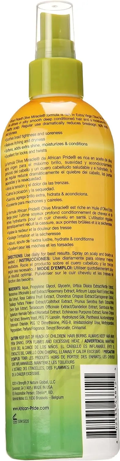 African Pride Olive Miracle Braid Sheen Spray Original Formula 355 ml/12 fl.oz