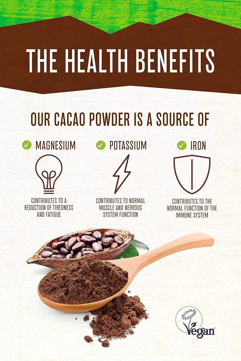 Organic Cacao Powder, Chocolate, 567 Gram