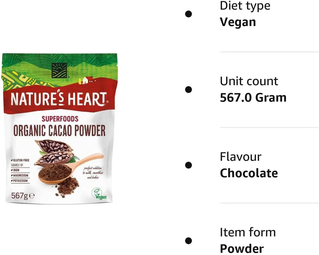 Organic Cacao Powder, Chocolate, 567 Gram