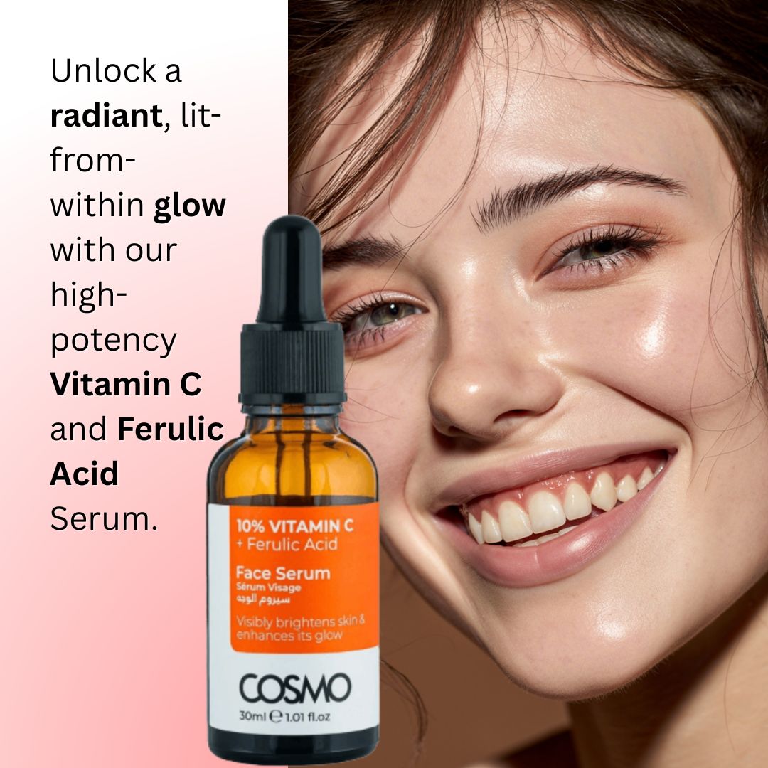 Cosmo 10% Vitamin C + Ferulic Acid Face Serum (30ml) image 3